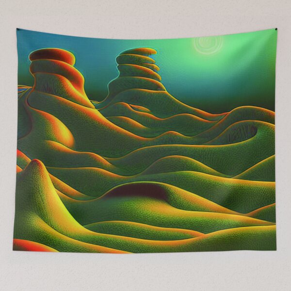 Item preview, Green Landscape with Trees and Lake, Sceney Nature designed and sold by NatureFood.