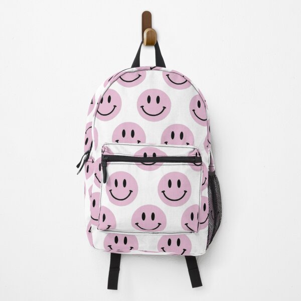 Smiley Faces Plaid Black shops & White Backpack