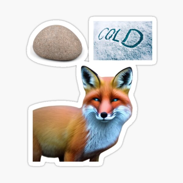Stone Cold Fox Sticker