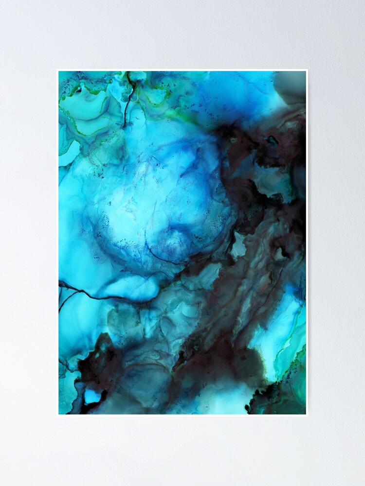 "Color Splash Blue and Black" Poster for Sale by KMGoldsworthy | Redbubble