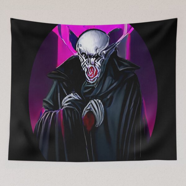 Artikelvorschau, Abstrakter Neon-Synthwave-Nosferatu-Vampir #4 entworfen und verkauft von OddUnderground.