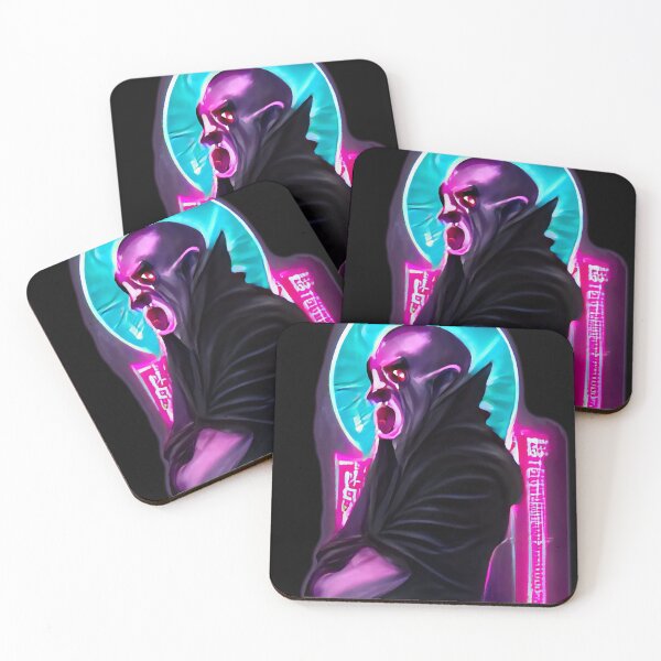 Artikelvorschau, Abstrakter Neon-Synthwave-Nosferatu-Vampir #2 entworfen und verkauft von OddUnderground.