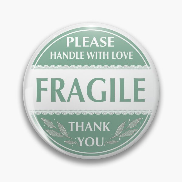 Item preview, FRAGILE - green handle with love sticker designed and sold by SkeletalK.