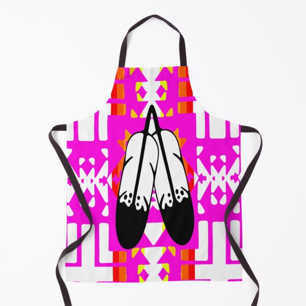 Item preview, Hot Pink / Fire Color / White Double Feather Native Blanket Print designed and sold by JMWCD.