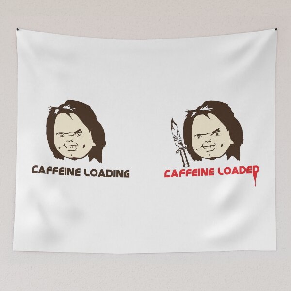 Item preview, What Will Chucky Do on Caffeine designed and sold by chillaxcats.