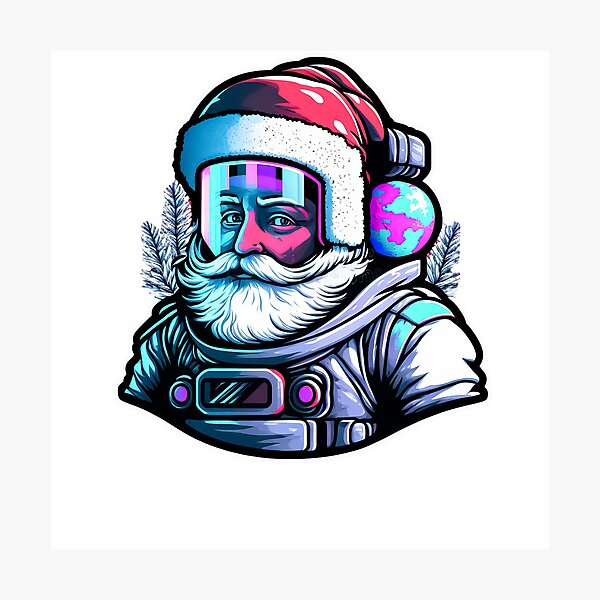 Item preview, Cool Vaporwave Space Santa  designed and sold by Pzuggler.