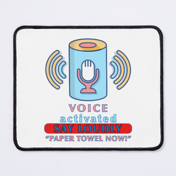 Item preview, Voice Activated sticker for paper towel dispenser funny designed and sold by ArtByMigdad.