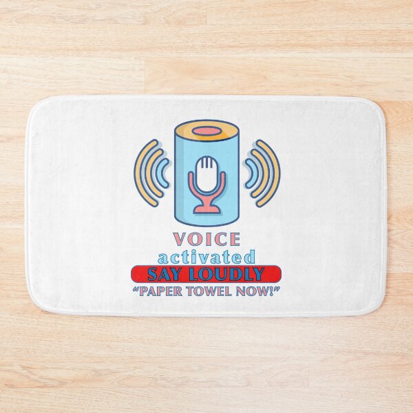 Item preview, Voice Activated sticker for paper towel dispenser funny designed and sold by ArtByMigdad.