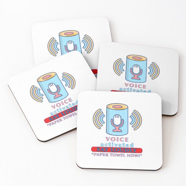 Item preview, Voice Activated sticker for paper towel dispenser funny designed and sold by ArtByMigdad.
