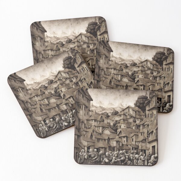 Item preview, small country town scene in the style of Leonardo da Vinci designed and sold by David-Howells.