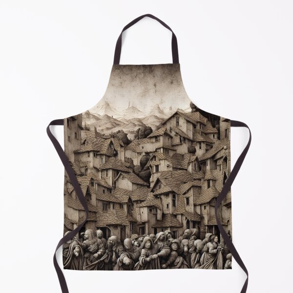Item preview, small country town scene in the style of Leonardo da Vinci designed and sold by David-Howells.