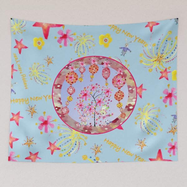 Item preview, Lanterns and Rabbits Swaying in the Breeze.  designed and sold by DefaultOneWorld.