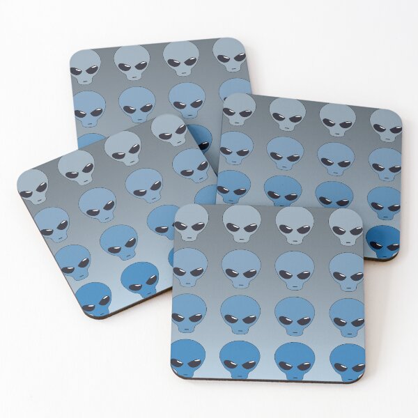 Item preview, Blue Alien Heads designed and sold by ThePurpleFrog.