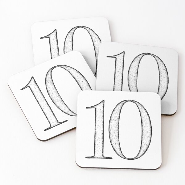 Item preview, Dotart/Dotwork illustration of Number 10 designed and sold by MagnetitaBySil.