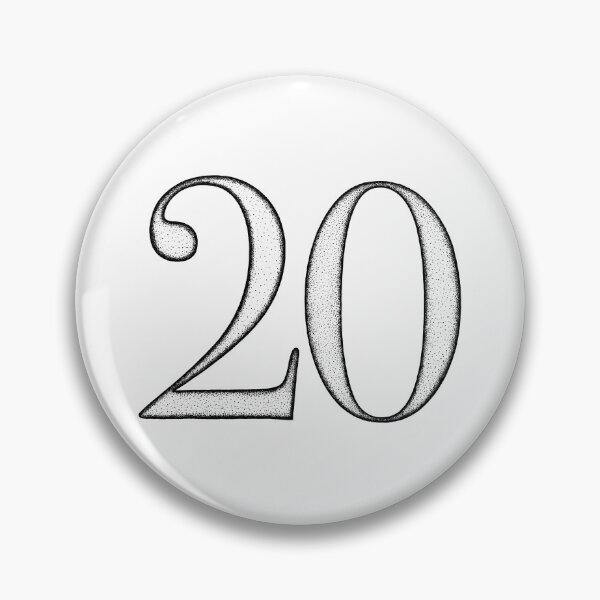 Item preview, Dotart/Dotwork illustration of Number 20 designed and sold by MagnetitaBySil.