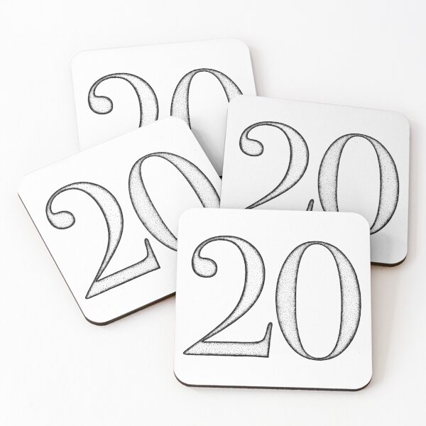 Item preview, Dotart/Dotwork illustration of Number 20 designed and sold by MagnetitaBySil.
