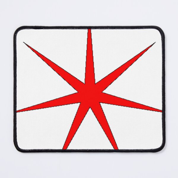 Red Seven Pointed Star #RedSevenPointedStar #Red #SevenPointedStar #Star Mouse Pad