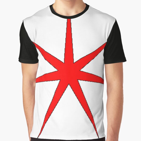 Red Seven Pointed Star #RedSevenPointedStar #Red #SevenPointedStar #Star Graphic T-Shirt