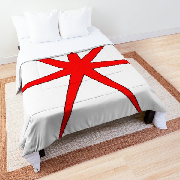 Red Seven Pointed Star #RedSevenPointedStar #Red #SevenPointedStar #Star Comforter