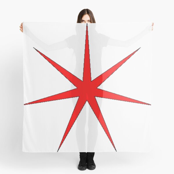 Red Seven Pointed Star #RedSevenPointedStar #Red #SevenPointedStar #Star Scarf