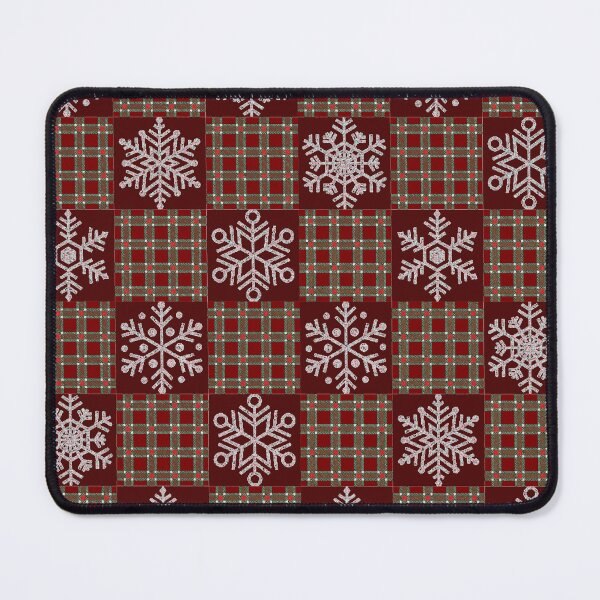 Item preview, Snowflake and Red Plaid Pattern designed and sold by Jessi-Sketches.