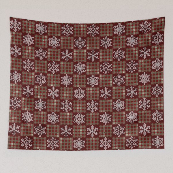Item preview, Snowflake and Red Plaid Pattern designed and sold by Jessi-Sketches.