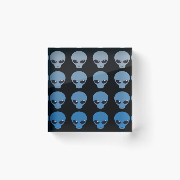 Item preview, Blue Alien Heads designed and sold by ThePurpleFrog.