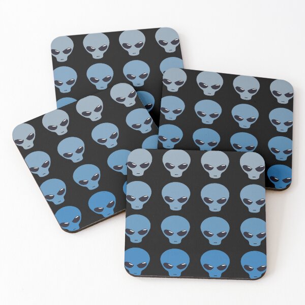Item preview, Blue Alien Heads designed and sold by ThePurpleFrog.