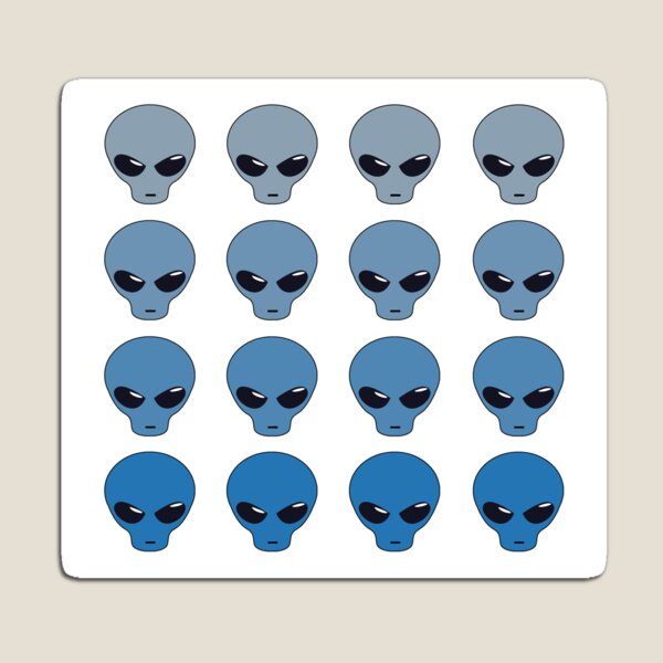 Item preview, Blue Alien Heads designed and sold by ThePurpleFrog.
