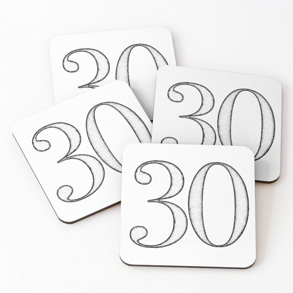 Item preview, Dotart/Dotwork illustration of Number 30 designed and sold by MagnetitaBySil.
