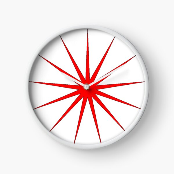 Red thirteen pointed star #redthirteenpointedstar #red #thirteenpointedstar #star  Clock