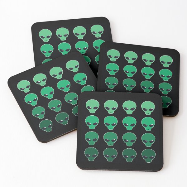 Item preview, Green Alien Heads designed and sold by ThePurpleFrog.