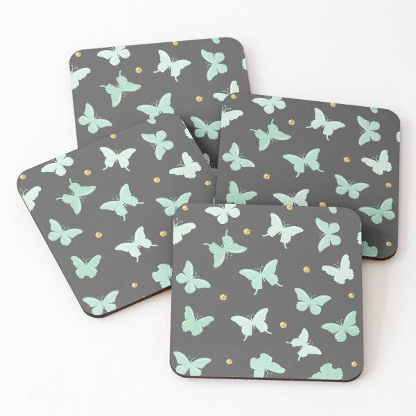 Item preview, Bold Light Gray Butterflies  designed and sold by Marie Sims.