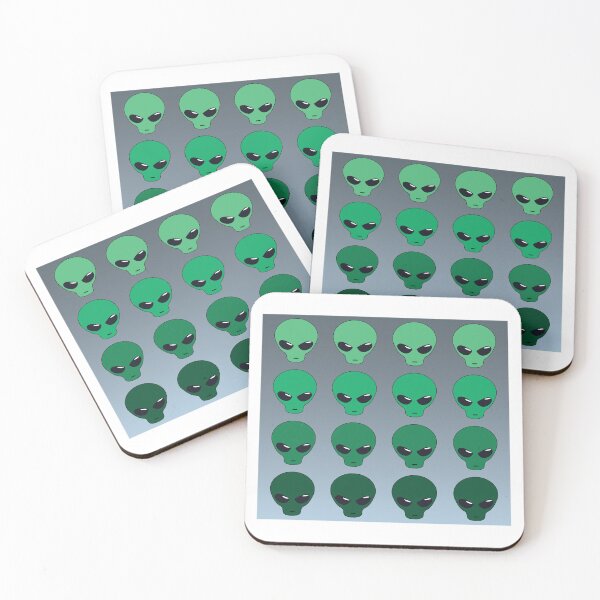 Item preview, Green Alien Heads designed and sold by ThePurpleFrog.