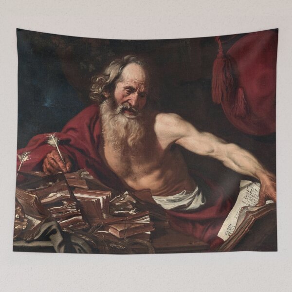 Item preview, Saint Jerome | Joost van de Hamme | 1650 Baroque Christian Art designed and sold by CJET.