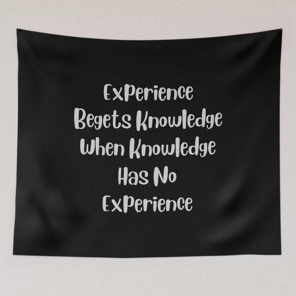 Item preview, experience begets knowledge when knowledge has no experience designed and sold by jimjo.
