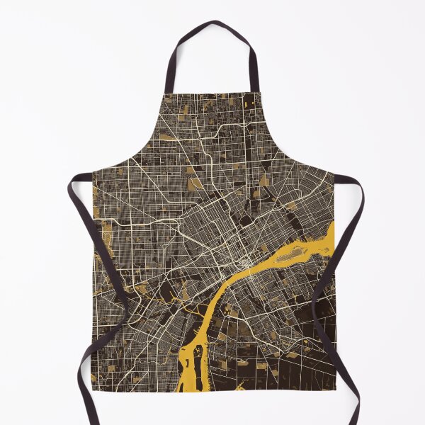 Item preview, Detroit City map of Michigan, USA - Pastel designed and sold by deMAP.