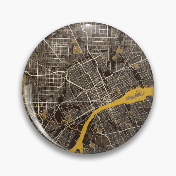 Item preview, Detroit City map of Michigan, USA - Pastel designed and sold by deMAP.