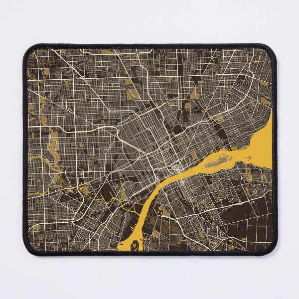 Item preview, Detroit City map of Michigan, USA - Pastel designed and sold by deMAP.