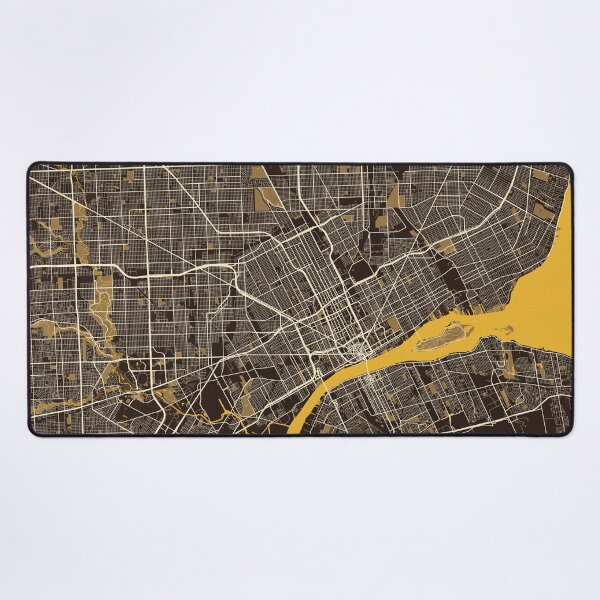 Item preview, Detroit City map of Michigan, USA - Pastel designed and sold by deMAP.