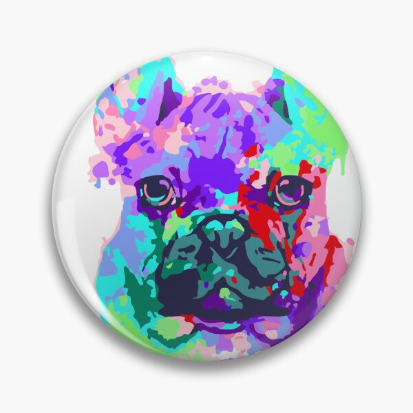 Artikelvorschau, Buntes Boston-Terrier-Porträt entworfen und verkauft von MikeyLegs.