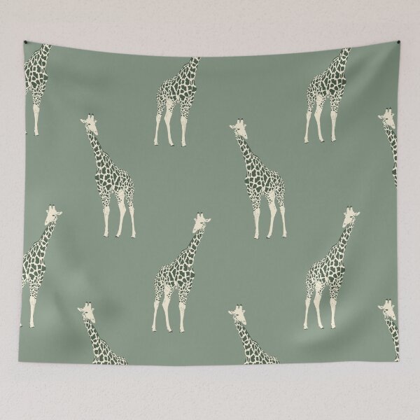 Item preview, Sage Green Giraffes designed and sold by Carolina Diaz.