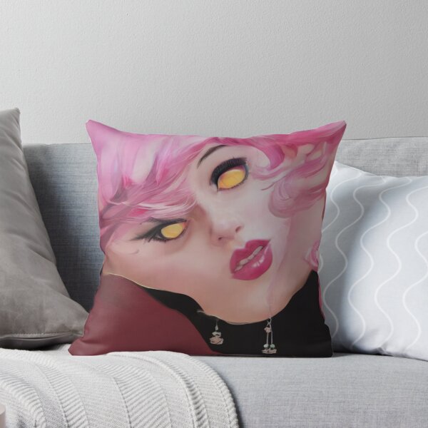 Item preview, Help Me, I Am Melting........... - The Beautiful Face Of Woman With Pink Hair and Yellow Eyes Slowly Melting designed and sold by UncleLanny.