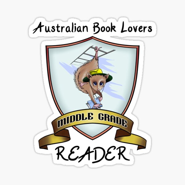 Australian Book Lovers middle grade reader - black text Sticker