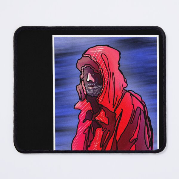 Item preview, Rain jacket, crazy expressive portrait of a fisherman with background designed and sold by dusso.
