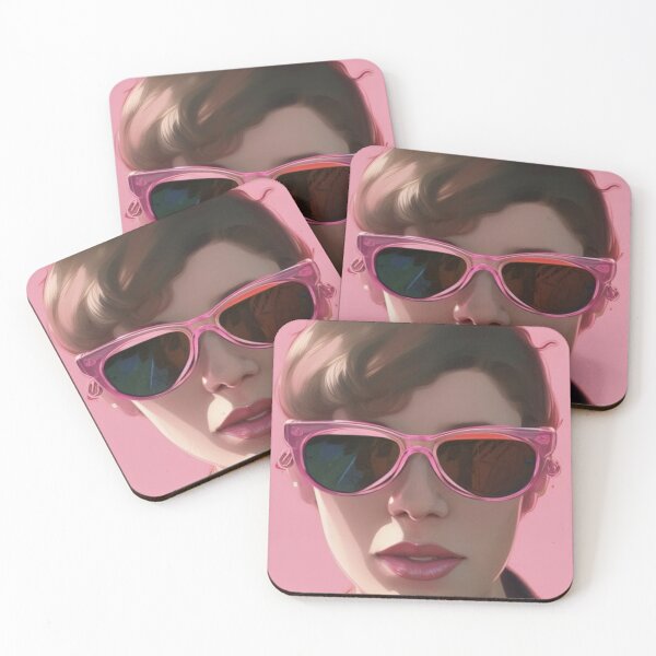 Item preview, Portrait of Woman with Pink Sunglasses designed and sold by katiebca2.