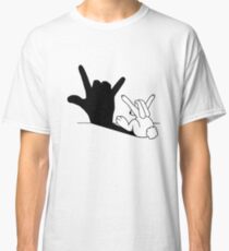 Rabbit Love Hand Shadow Classic T-Shirt