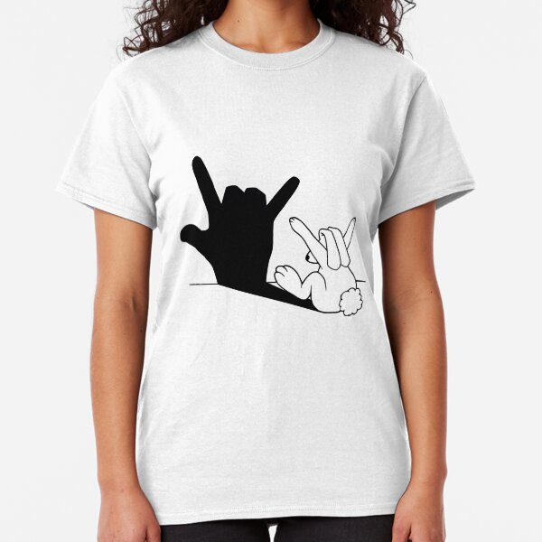 Rabbit Love Hand Shadow Classic T-Shirt