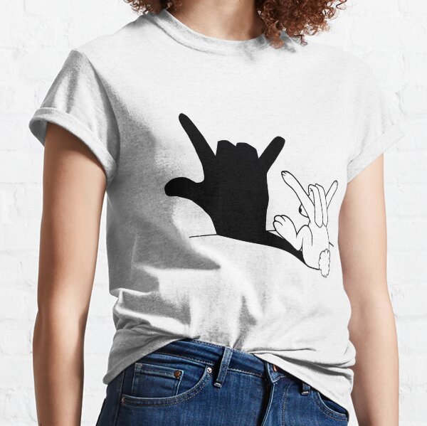 Rabbit Love Hand Shadow Classic T-Shirt
