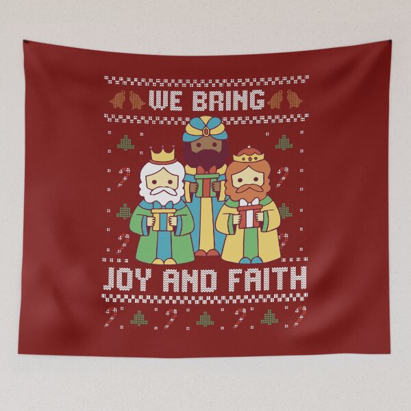 Item preview, Cute Evangelism Christian Cartoon Ugly Christmas Sweater designed and sold by MrEddie10.